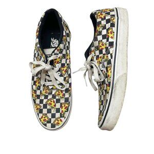 Vans Pizza Party Kids Size 6 Youth Skate Shoes Checkered Canvas Casual Lace Up